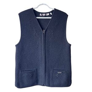 GADDY | Vintage Hand Framed Boiled Wool Embroidered Vest